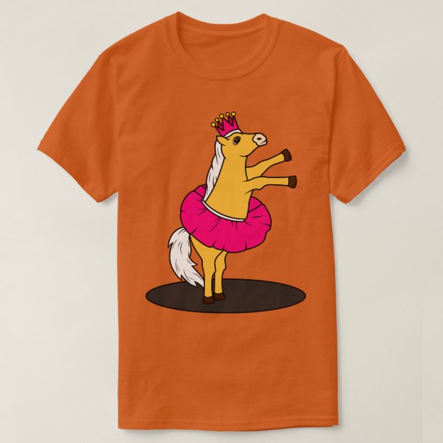 Camiseta Caballo como Ballerina con Falda (Diseño del anverso)