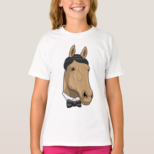 Camiseta Caballo como Caballero con corbata (Anverso)