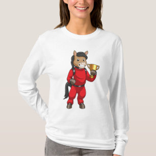 Camiseta Caballo como campeón con trofeo