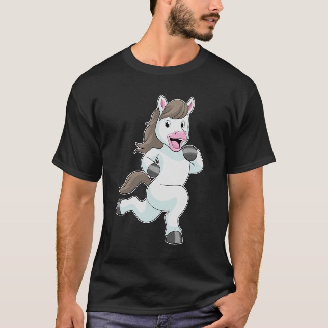 Camiseta Caballo como corredor en carrera (Anverso)