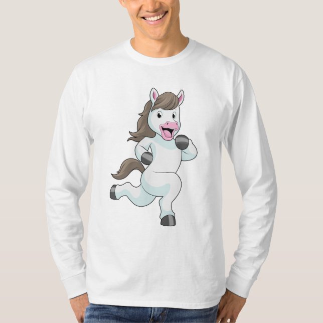 Camiseta Caballo como corredor en carrera (Anverso)