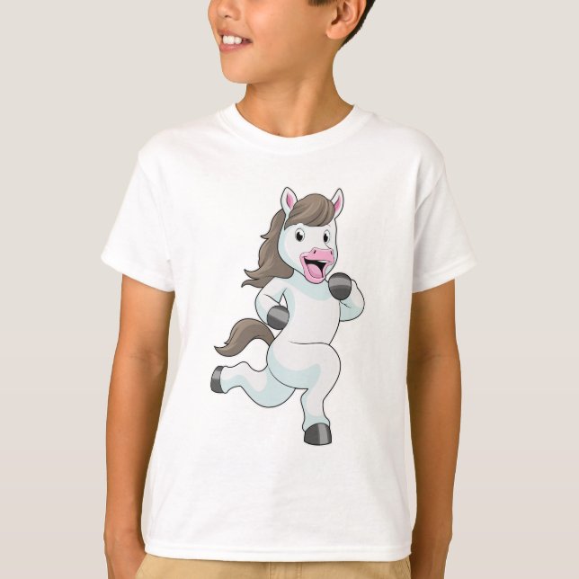 Camiseta Caballo como corredor en carrera (Anverso)