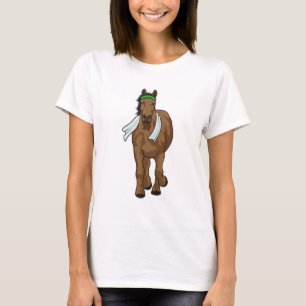 Camiseta Caballo como corredora con toalla