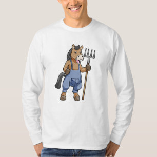 Camiseta Caballo como granjero con arroz