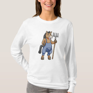 Camiseta Caballo como granjero con arroz