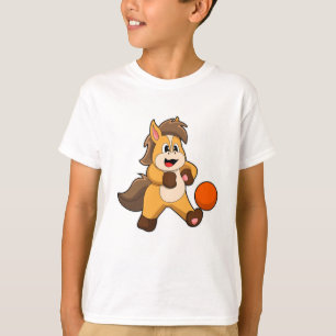 Camiseta Caballo como jugador de fútbol con pelota de fútbo