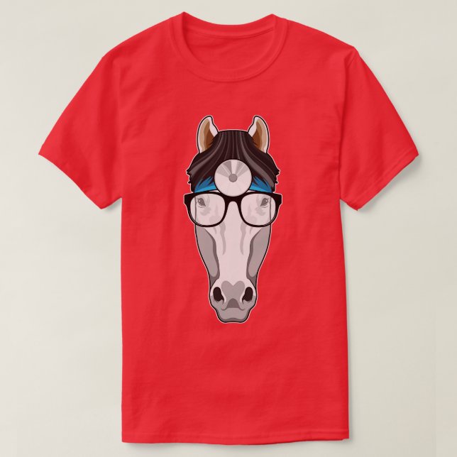Camiseta Caballo como Médica con anteojos (Diseño del anverso)