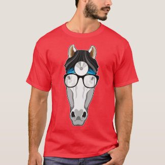Camiseta Caballo como Médica con anteojos