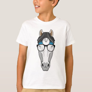 Camiseta Caballo como Médica con anteojos