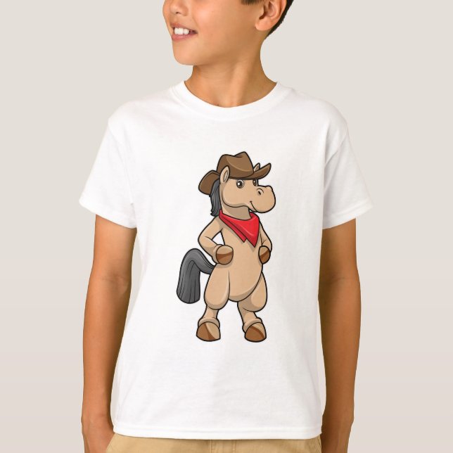 Camiseta Caballo como vaquero (Anverso)