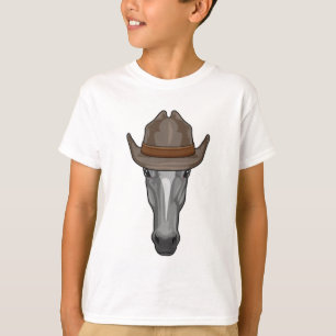 Camiseta Caballo como Vaquero con Sombrero