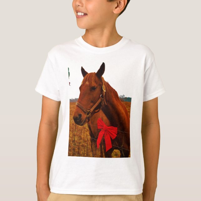 Camiseta Caballo con arco rojo (Anverso)