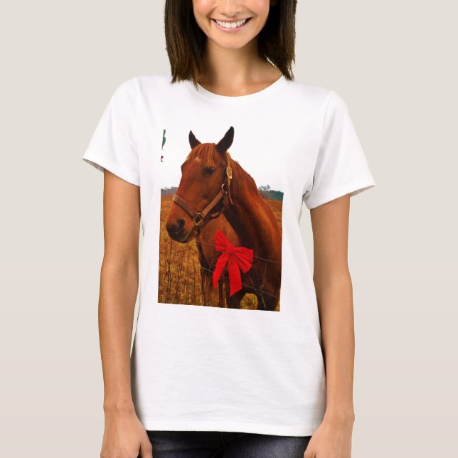 Camiseta Caballo con arco rojo (Anverso)