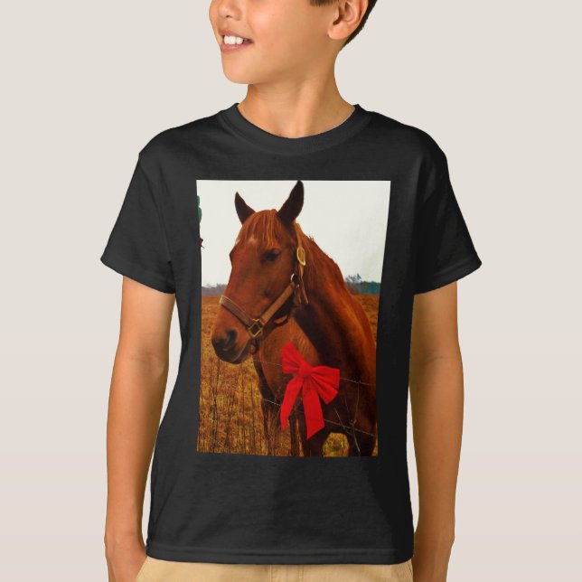 Camiseta Caballo con arco rojo (Anverso)