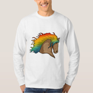 Camiseta Caballo con el pelo arcoiris