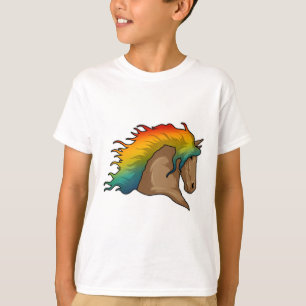 Camiseta Caballo con el pelo arcoiris