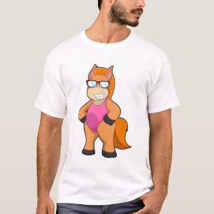 Camiseta Caballo con gafas de sol