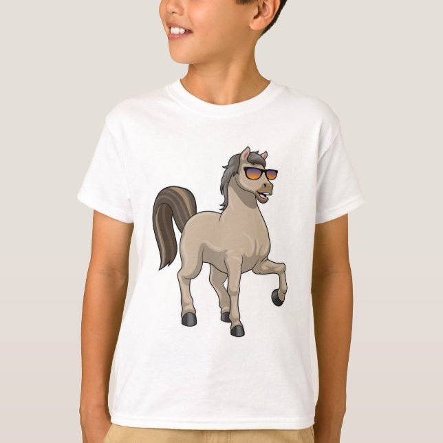 Camiseta Caballo con gafas de sol (Anverso)