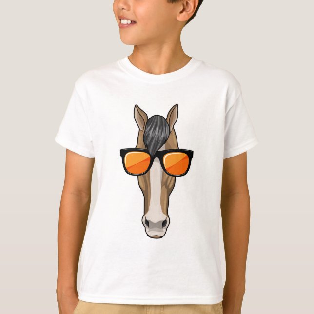Camiseta Caballo con gafas de sol (Anverso)