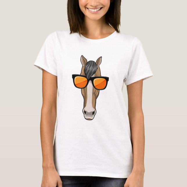 Camiseta Caballo con gafas de sol (Anverso)