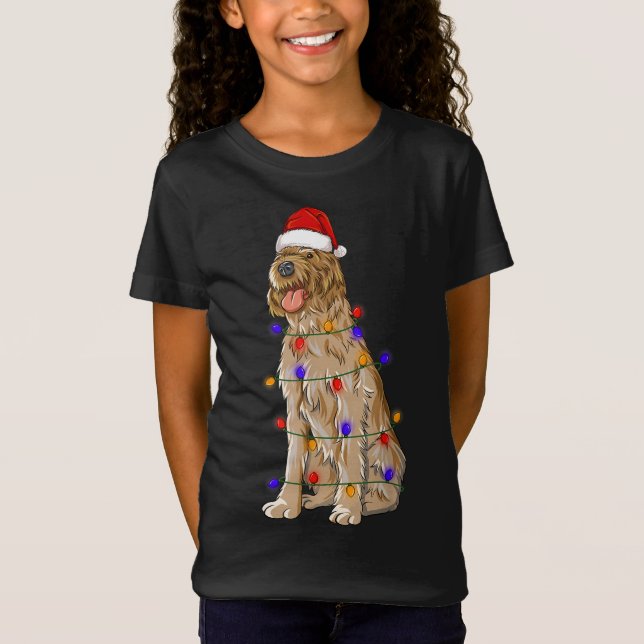 Camiseta Caballo con hilo que apunta a un perro con griffon (Anverso)