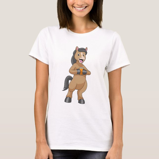 Camiseta Caballo con jarra de jugo de Naranja (Anverso)