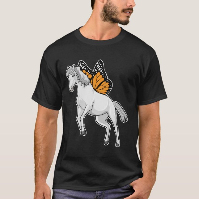 Camiseta Caballo con mariposa (Anverso)