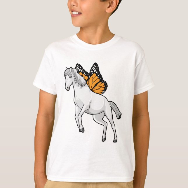 Camiseta Caballo con mariposa (Anverso)