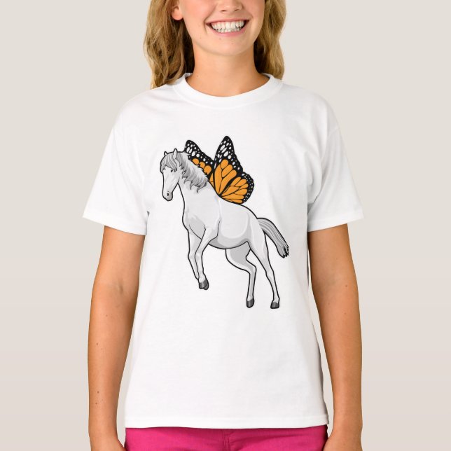 Camiseta Caballo con mariposa (Anverso)