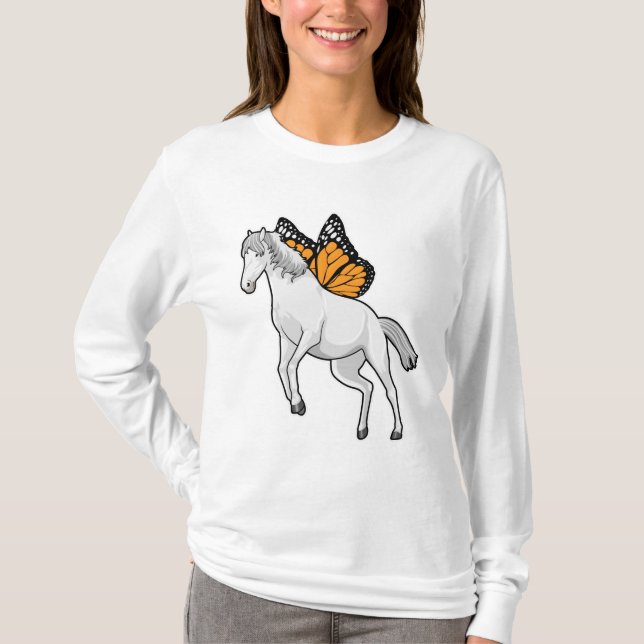 Camiseta Caballo con mariposa (Anverso)
