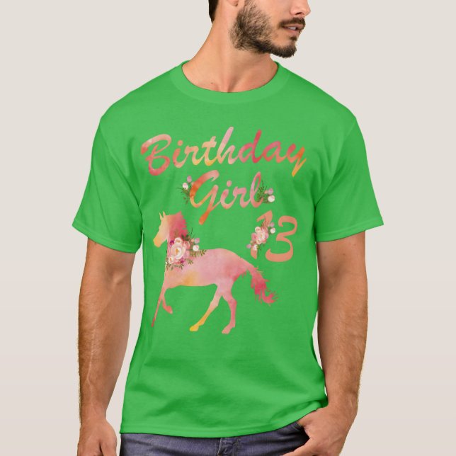 Camiseta Caballo Con Más De 13 Años Para Chicas Amo Famoso  (Anverso)