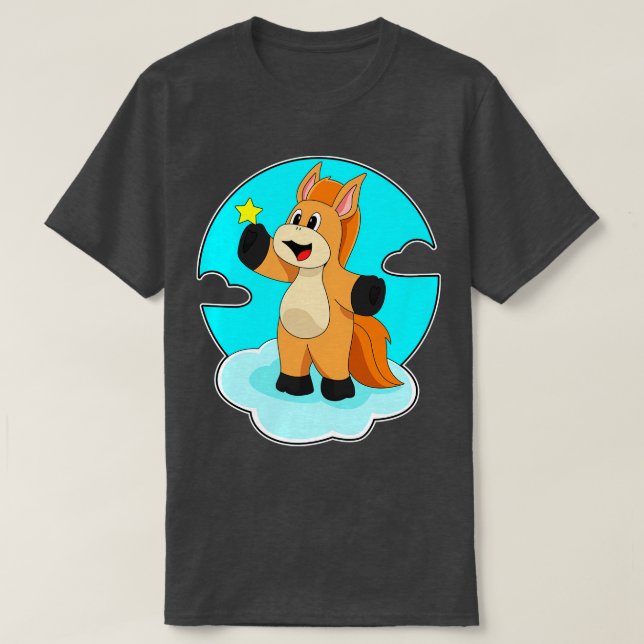 Camiseta Caballo con nubes (Diseño del anverso)