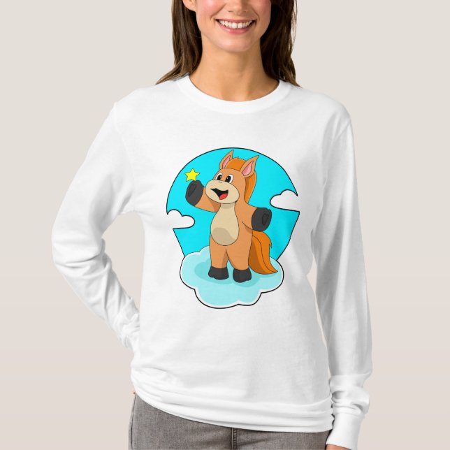 Camiseta Caballo con nubes (Anverso)