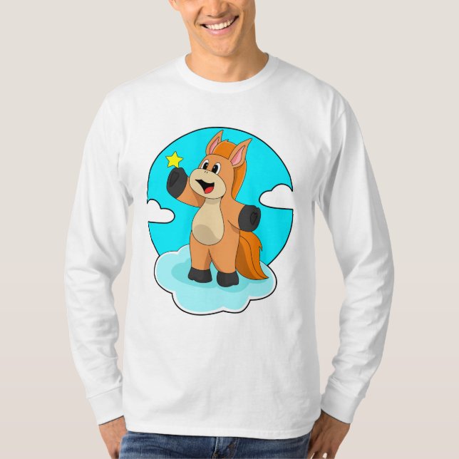 Camiseta Caballo con nubes (Anverso)