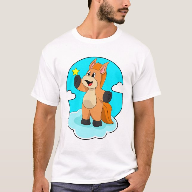 Camiseta Caballo con nubes (Anverso)