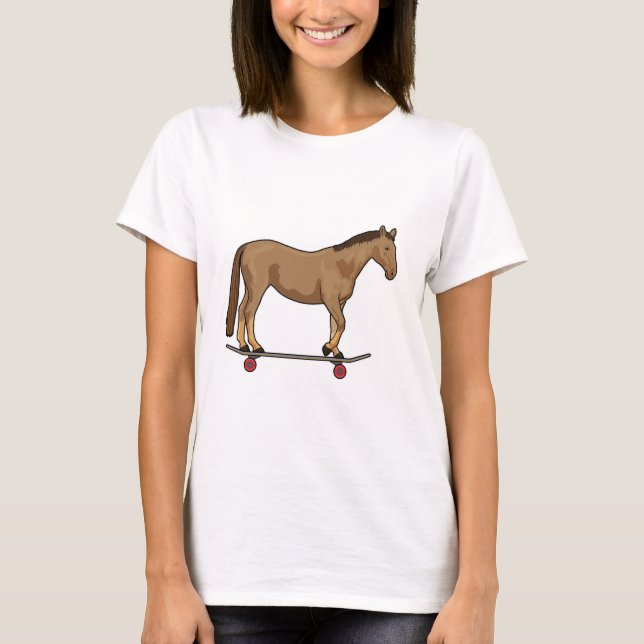 Camiseta Caballo con patineta (Anverso)
