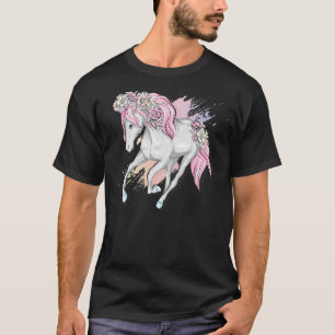 Camiseta Caballo con ropa de flores para caballos animales