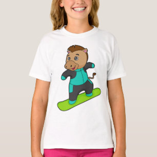Camiseta Caballo con Snowboard