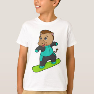 Camiseta Caballo con Snowboard