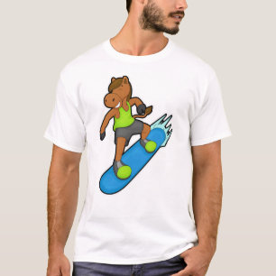 Camiseta Caballo con Snowboard