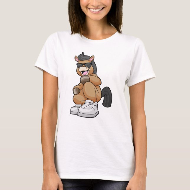 Camiseta Caballo con zapatos grandes (Anverso)