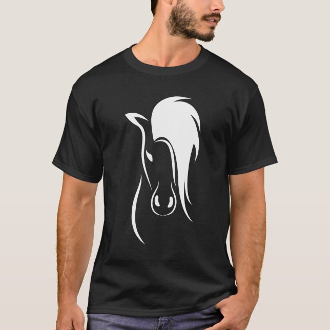 Camiseta Caballo Contour Amo a caballo Chicas Caballos (Anverso)