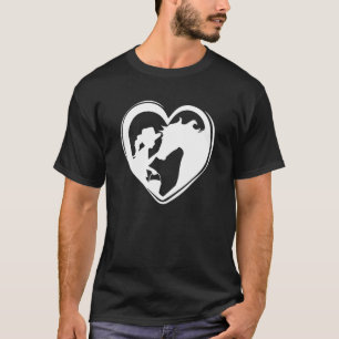 Camiseta Caballo Corazón de Caballo Silhouette Granja Anima