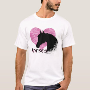 Camiseta Caballo Corazón III (camo rosa)