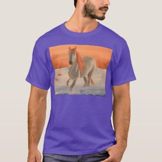 Camiseta Caballo corriendo en la familia de la Nieve