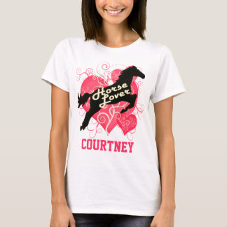 Camiseta Caballo Courtney personalizado amante