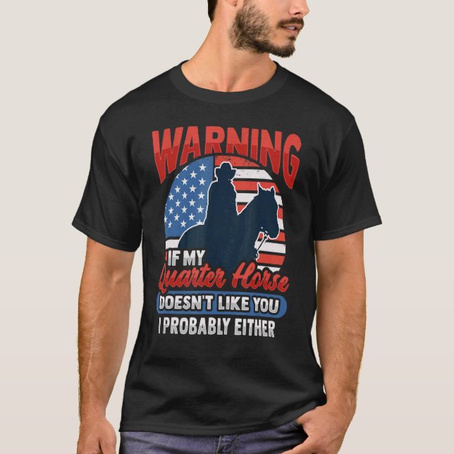 Camiseta Caballo Cuarto de Milla para un Jinete de Cuarto d (Anverso)