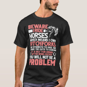 Camiseta Caballo Cuidado con los caballos de equitación