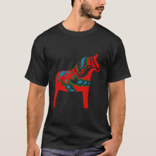 Camiseta Caballo Dala Sueco Caballo Dalecarliano Rojo Sueci