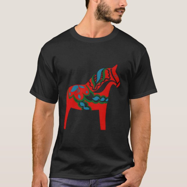 Camiseta Caballo Dala Sueco Caballo Dalecarliano Rojo Sueci (Anverso)